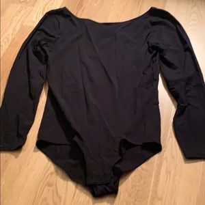 J. Crew Black boatneck bodysuit